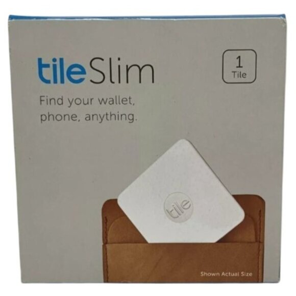 Tile Slim Tracker Slim Bluetooth Tracker White Phone Wallet Purse iOS Android - Picture 1 of 2